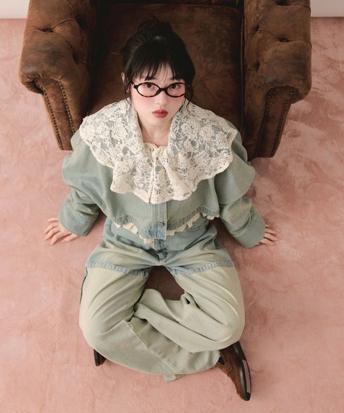 loin nuit(ロワンニュイ)の「in side out denim / インサイドアウトデニム(デニムパンツ・レディース・ブラウン/ブルー/グレー・MEDIUM/SMALL)」の4枚目の写真
