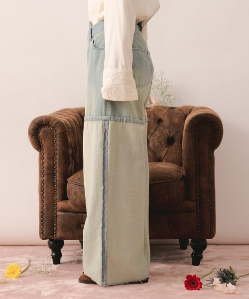 loin nuit(ロワンニュイ)の「in side out denim / インサイドアウトデニム(デニムパンツ・レディース・ブラウン/ブルー/グレー・MEDIUM/SMALL)」の5枚目の写真
