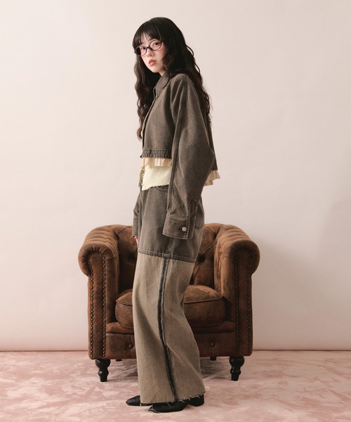 loin nuit(ロワンニュイ)の「in side out denim / インサイドアウトデニム(デニムパンツ・レディース・ブラウン/ブルー/グレー・MEDIUM/SMALL)」の7枚目の写真