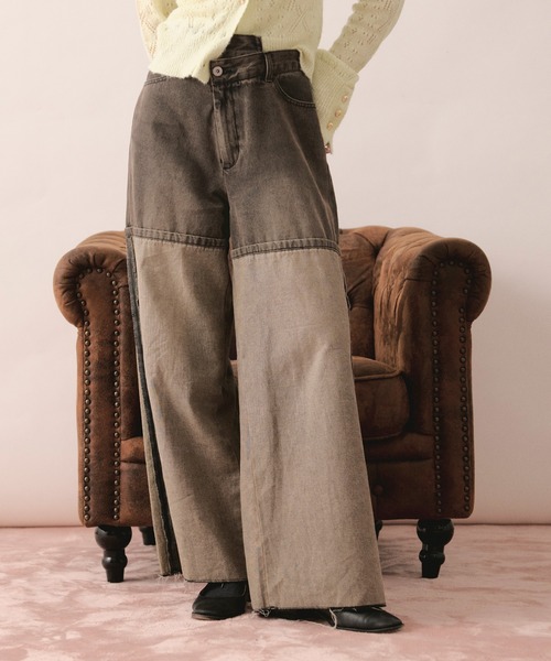 loin nuit(ロワンニュイ)の「in side out denim / インサイドアウトデニム(デニムパンツ・レディース・ブラウン/ブルー/グレー・MEDIUM/SMALL)」の11枚目の写真