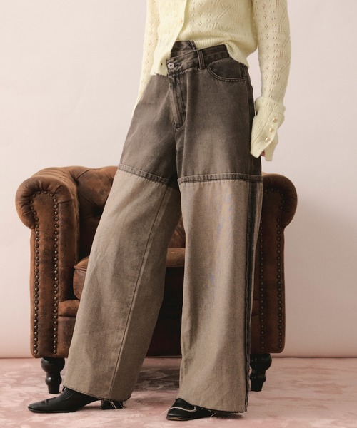 loin nuit(ロワンニュイ)の「in side out denim / インサイドアウトデニム(デニムパンツ・レディース・ブラウン/ブルー/グレー・MEDIUM/SMALL)」の12枚目の写真