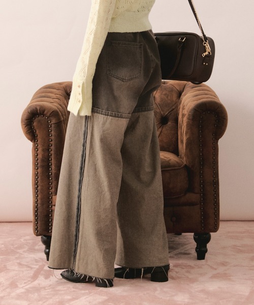 loin nuit(ロワンニュイ)の「in side out denim / インサイドアウトデニム(デニムパンツ・レディース・ブラウン/ブルー/グレー・MEDIUM/SMALL)」の15枚目の写真