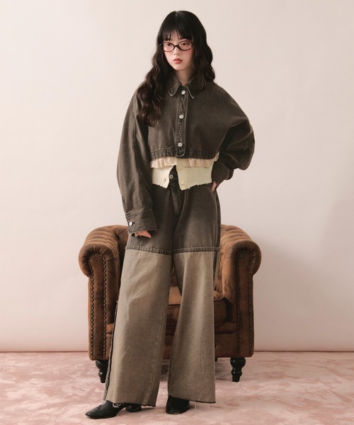 loin nuit(ロワンニュイ)の「in side out denim / インサイドアウトデニム(デニムパンツ・レディース・ブラウン/ブルー/グレー・MEDIUM/SMALL)」の20枚目の写真