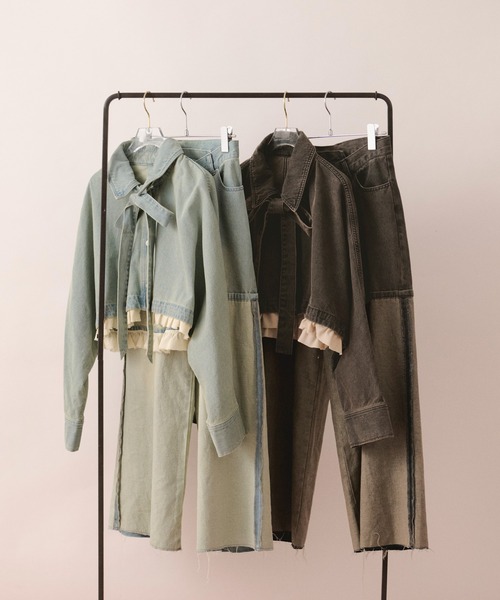 loin nuit(ロワンニュイ)の「in side out denim / インサイドアウトデニム(デニムパンツ・レディース・ブラウン/ブルー/グレー・MEDIUM/SMALL)」の22枚目の写真
