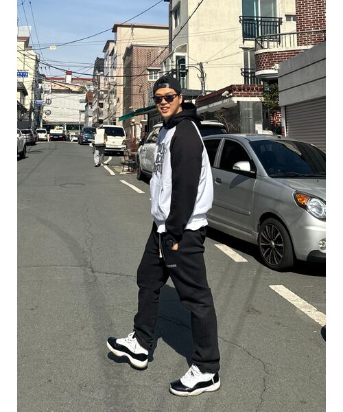 ATTENTIONROW(アテンションロー)の「ソフトエッセンシャルセットアップストリングジョガーロングパンツ(ブラック)(スウェットパンツ・メンズ・その他・M/L/L/XL)」の8枚目の写真
