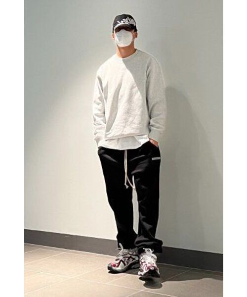 ATTENTIONROW(アテンションロー)の「ソフトエッセンシャルセットアップストリングジョガーロングパンツ(ブラック)(スウェットパンツ・メンズ・その他・M/L/L/XL)」の13枚目の写真