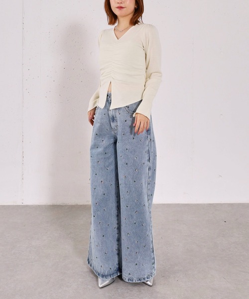 archives(アルシーヴ)の「小花柄刺繍デニム(デニムパンツ・レディース・ブルー/ブラック・SMALL/MEDIUM)」の18枚目の写真