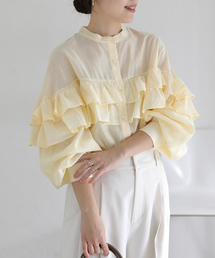 La TOTALITE | 【洗える】ダブルフリルシャツ(シャツ/ブラウス)