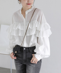 La TOTALITE | 【洗える】ダブルフリルシャツ(シャツ/ブラウス)