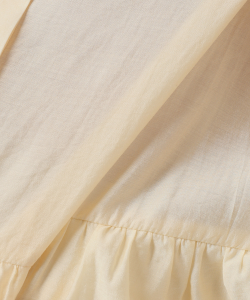 La TOTALITE（ラトータリテ）の「【洗える】ダブルフリルシャツ（シャツ/ブラウス・レディース・ライトイエロー/ホワイト/スカイブルー・FREE）」の21枚目の写真