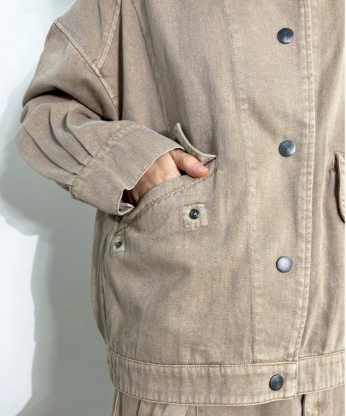 MIDVEIN(ミッドヴェイン)の「denim jacket(デニムジャケット・レディース・ブルー/ネイビー/ベージュ/ホワイト・FREE)」の17枚目の写真