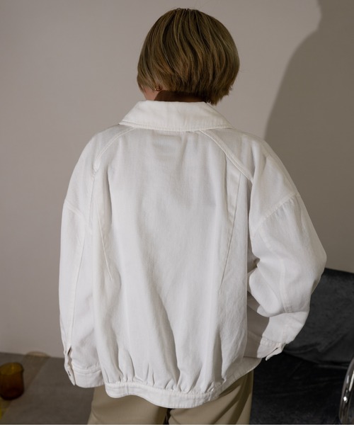 MIDVEIN(ミッドヴェイン)の「denim jacket(デニムジャケット・レディース・ブルー/ネイビー/ベージュ/ホワイト・FREE)」の11枚目の写真