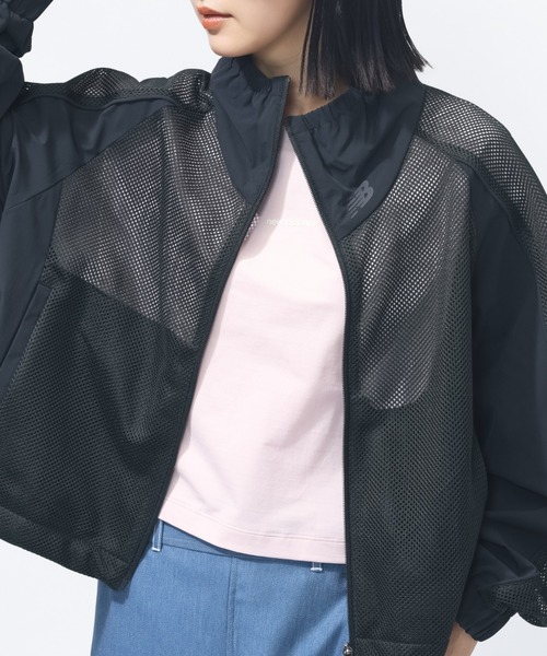 NEW BALANCE(ニューバランス)の「【別注】ニューバランス New Balance メッシュスタンドジャケット 限定コラボ(ナイロンジャケット・レディース・オフホワイト/ダークグレー・L/M)」の12枚目の写真