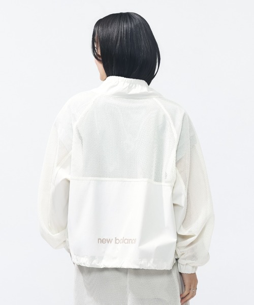 NEW BALANCE(ニューバランス)の「【別注】ニューバランス New Balance メッシュスタンドジャケット 限定コラボ(ナイロンジャケット・レディース・オフホワイト/ダークグレー・L/M)」の5枚目の写真