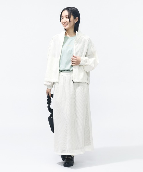NEW BALANCE(ニューバランス)の「【別注】ニューバランス New Balance メッシュスタンドジャケット 限定コラボ(ナイロンジャケット・レディース・オフホワイト/ダークグレー・L/M)」の6枚目の写真