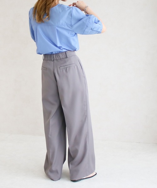Social GIRL(ソーシャルガール)の「★Social GIRL★ランタンスリーブスキッパーブラウス(シャツ/ブラウス・レディース・ブルー・M)」の12枚目の写真