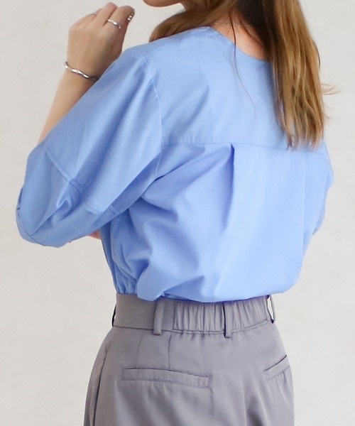 Social GIRL(ソーシャルガール)の「★Social GIRL★ランタンスリーブスキッパーブラウス(シャツ/ブラウス・レディース・ブルー・M)」の15枚目の写真