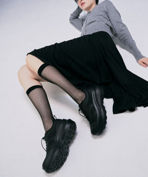 HUMTTO(ハムト)の「女性プラットフォームスニーカーオラRX(スニーカー・レディース・ブラック・23cm/23.5cm/24cm/24.5cm/25cm/22.5cm)」の2枚目の写真