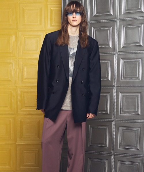 MAISON SPECIAL(メゾンスペシャル)の「《UNISEX》Silk Wool Dress-Fit Peak Lapel 6B Double-breasted Jacket/シルクウールドレスフィットピークドラペル6Bダブルジャケット【MAISON SPECIAL/メゾンスペシャル】■セットアップ対応■(テーラードジャケット・メンズ・ネイビー/ブラック・2/1/0)」の6枚目の写真