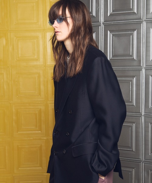 MAISON SPECIAL(メゾンスペシャル)の「《UNISEX》Silk Wool Dress-Fit Peak Lapel 6B Double-breasted Jacket/シルクウールドレスフィットピークドラペル6Bダブルジャケット【MAISON SPECIAL/メゾンスペシャル】■セットアップ対応■(テーラードジャケット・メンズ・ネイビー/ブラック・2/1/0)」の9枚目の写真