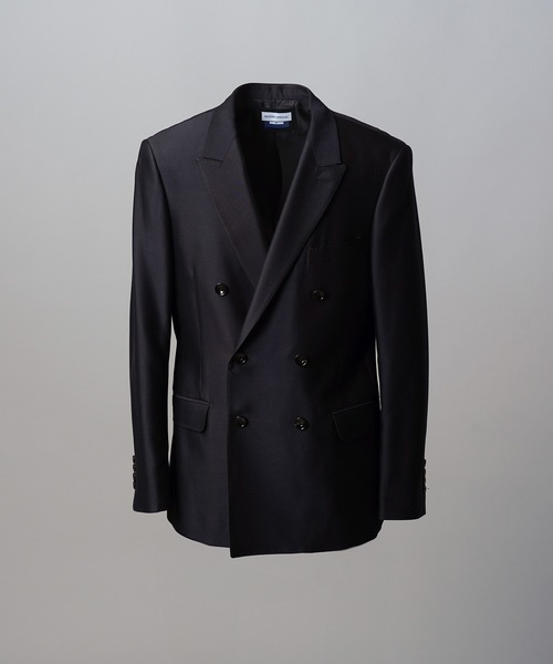 MAISON SPECIAL(メゾンスペシャル)の「《UNISEX》Silk Wool Dress-Fit Peak Lapel 6B Double-breasted Jacket/シルクウールドレスフィットピークドラペル6Bダブルジャケット【MAISON SPECIAL/メゾンスペシャル】■セットアップ対応■(テーラードジャケット・メンズ・ネイビー/ブラック・2/1/0)」の15枚目の写真