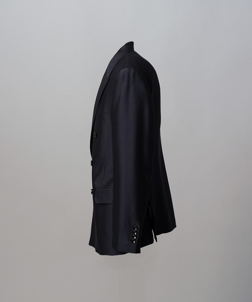MAISON SPECIAL(メゾンスペシャル)の「《UNISEX》Silk Wool Dress-Fit Peak Lapel 6B Double-breasted Jacket/シルクウールドレスフィットピークドラペル6Bダブルジャケット【MAISON SPECIAL/メゾンスペシャル】■セットアップ対応■(テーラードジャケット・メンズ・ネイビー/ブラック・2/1/0)」の16枚目の写真