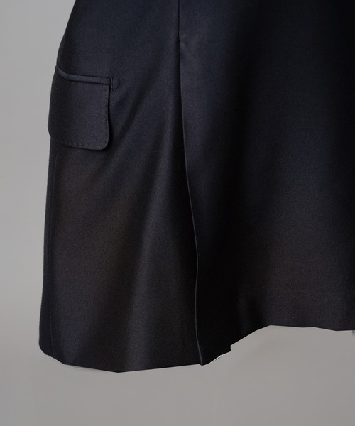 MAISON SPECIAL(メゾンスペシャル)の「《UNISEX》Silk Wool Dress-Fit Peak Lapel 6B Double-breasted Jacket/シルクウールドレスフィットピークドラペル6Bダブルジャケット【MAISON SPECIAL/メゾンスペシャル】■セットアップ対応■(テーラードジャケット・メンズ・ネイビー/ブラック・2/1/0)」の3枚目の写真