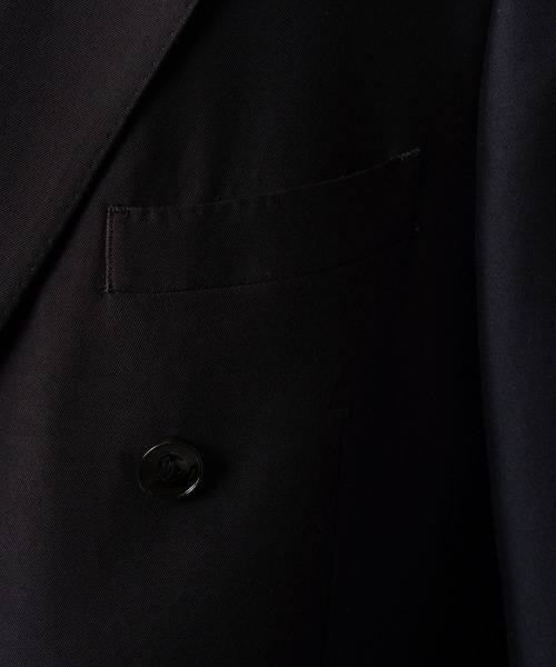 MAISON SPECIAL(メゾンスペシャル)の「《UNISEX》Silk Wool Dress-Fit Peak Lapel 6B Double-breasted Jacket/シルクウールドレスフィットピークドラペル6Bダブルジャケット【MAISON SPECIAL/メゾンスペシャル】■セットアップ対応■(テーラードジャケット・メンズ・ネイビー/ブラック・2/1/0)」の20枚目の写真