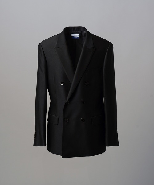 MAISON SPECIAL(メゾンスペシャル)の「《UNISEX》Silk Wool Dress-Fit Peak Lapel 6B Double-breasted Jacket/シルクウールドレスフィットピークドラペル6Bダブルジャケット【MAISON SPECIAL/メゾンスペシャル】■セットアップ対応■(テーラードジャケット・メンズ・ネイビー/ブラック・2/1/0)」の14枚目の写真