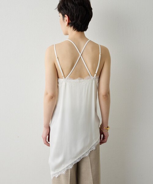 THE PAUSE（ザ ポーズ）の「【THE PAUSE】レーストリムキャミブラウス（シャツ/ブラウス・レディース・オフホワイト/ブラック・FREE）」の5枚目の写真