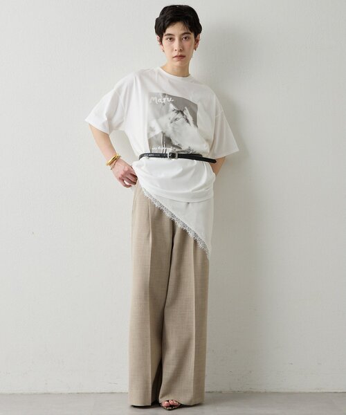 THE PAUSE（ザ ポーズ）の「【THE PAUSE】レーストリムキャミブラウス（シャツ/ブラウス・レディース・オフホワイト/ブラック・FREE）」の7枚目の写真