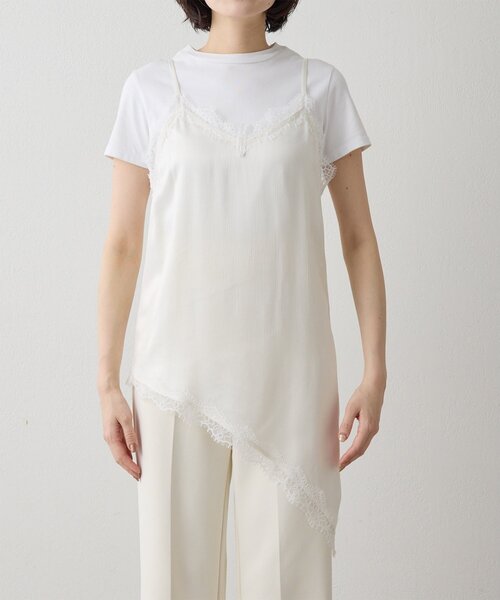 THE PAUSE（ザ ポーズ）の「【THE PAUSE】レーストリムキャミブラウス（シャツ/ブラウス・レディース・オフホワイト/ブラック・FREE）」の20枚目の写真