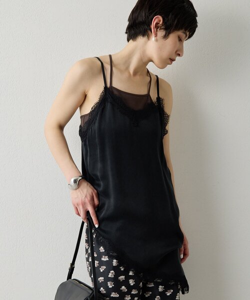 THE PAUSE（ザ ポーズ）の「【THE PAUSE】レーストリムキャミブラウス（シャツ/ブラウス・レディース・オフホワイト/ブラック・FREE）」の12枚目の写真