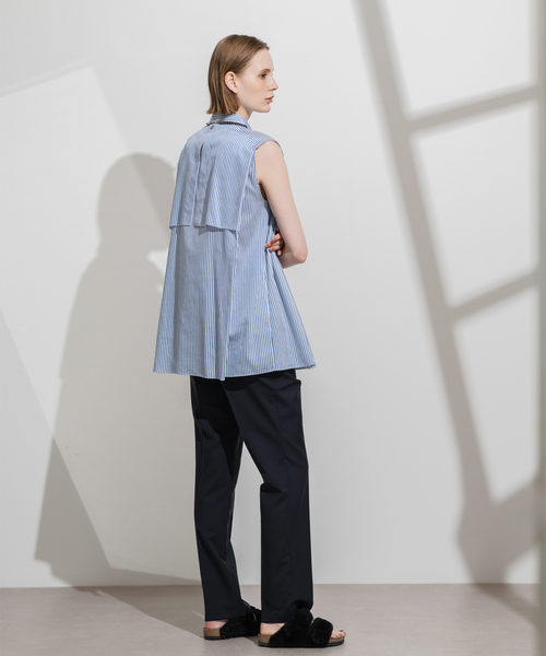 Spick & Span(スピックアンドスパン)の「Sleeveles Shirt / スリーブシャツ(シャツ/ブラウス・レディース・ネイビー/ブルー系その他・FREE)」の5枚目の写真