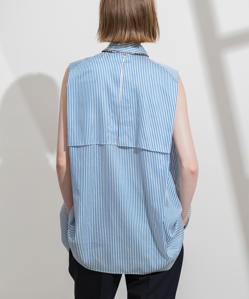 Spick & Span(スピックアンドスパン)の「Sleeveles Shirt / スリーブシャツ(シャツ/ブラウス・レディース・ネイビー/ブルー系その他・FREE)」の7枚目の写真