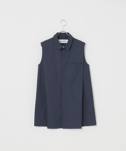 Spick & Span(スピックアンドスパン)の「Sleeveles Shirt / スリーブシャツ(シャツ/ブラウス・レディース・ネイビー/ブルー系その他・FREE)」の8枚目の写真