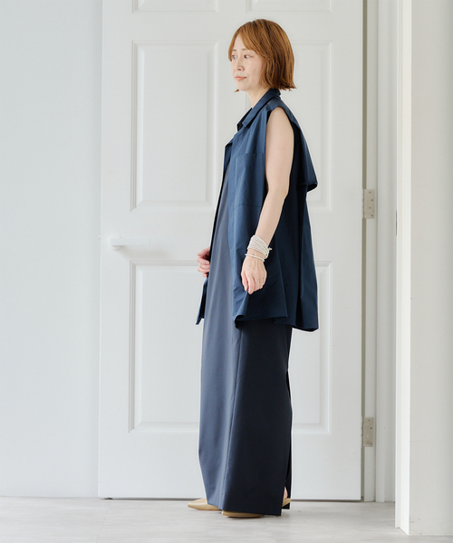 Spick & Span(スピックアンドスパン)の「Sleeveles Shirt / スリーブシャツ(シャツ/ブラウス・レディース・ネイビー/ブルー系その他・FREE)」の10枚目の写真