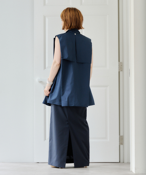 Spick & Span(スピックアンドスパン)の「Sleeveles Shirt / スリーブシャツ(シャツ/ブラウス・レディース・ネイビー/ブルー系その他・FREE)」の12枚目の写真