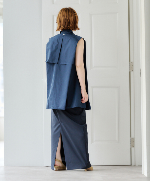 Spick & Span(スピックアンドスパン)の「Sleeveles Shirt / スリーブシャツ(シャツ/ブラウス・レディース・ネイビー/ブルー系その他・FREE)」の13枚目の写真