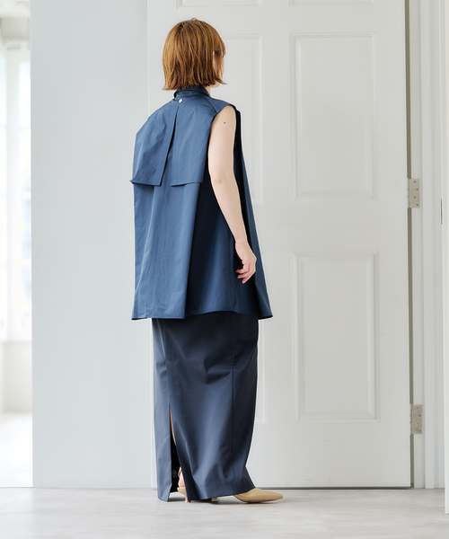 Spick & Span(スピックアンドスパン)の「Sleeveles Shirt / スリーブシャツ(シャツ/ブラウス・レディース・ネイビー/ブルー系その他・FREE)」の14枚目の写真