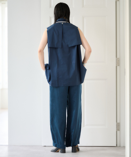 Spick & Span(スピックアンドスパン)の「Sleeveles Shirt / スリーブシャツ(シャツ/ブラウス・レディース・ネイビー/ブルー系その他・FREE)」の20枚目の写真