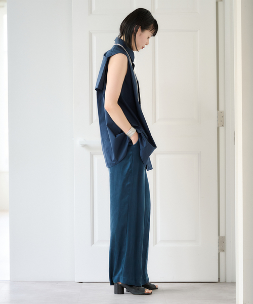 Spick & Span(スピックアンドスパン)の「Sleeveles Shirt / スリーブシャツ(シャツ/ブラウス・レディース・ネイビー/ブルー系その他・FREE)」の22枚目の写真