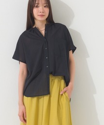 OMNES（オムネス）の「コットンボイルオーバーサイズギャザー半袖シャツ（シャツ/ブラウス）」