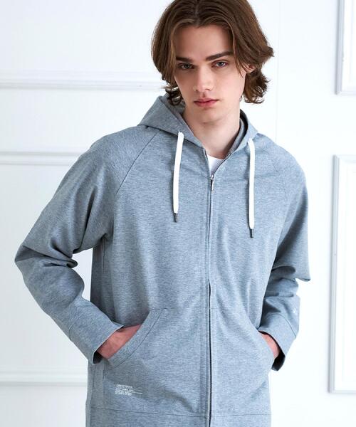 DRESSTERIOR（ドレステリア）の「【接触冷感/セットアップ可】ドライタッチ ハイカウントジップアップパーカ（パーカー・メンズ・グレー/ネイビー/ブラック・90/91/92/94）」の16枚目の写真