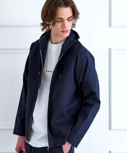 DRESSTERIOR（ドレステリア）の「【接触冷感/セットアップ可】ドライタッチ ハイカウントジップアップパーカ（パーカー・メンズ・グレー/ネイビー/ブラック・90/91/92/94）」の18枚目の写真