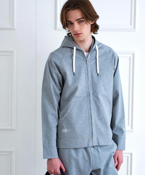 DRESSTERIOR（ドレステリア）の「【接触冷感/セットアップ可】ドライタッチ ハイカウントジップアップパーカ（パーカー・メンズ・グレー/ネイビー/ブラック・90/91/92/94）」の13枚目の写真