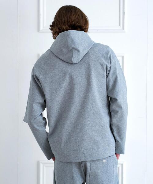 DRESSTERIOR（ドレステリア）の「【接触冷感/セットアップ可】ドライタッチ ハイカウントジップアップパーカ（パーカー・メンズ・グレー/ネイビー/ブラック・90/91/92/94）」の15枚目の写真