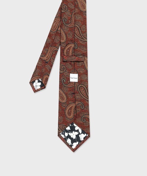 Paul Smith（ポールスミス）の「ペイズリー ジャカード タイ【160075 552MJ】（ネクタイ・メンズ・ブラウン/グレイッシュベージュ/グレイッシュブルー・FREE）」の4枚目の写真