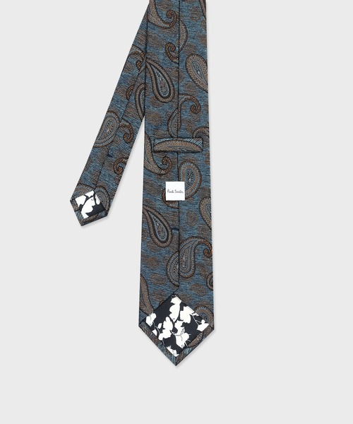 Paul Smith（ポールスミス）の「ペイズリー ジャカード タイ【160075 552MJ】（ネクタイ・メンズ・ブラウン/グレイッシュベージュ/グレイッシュブルー・FREE）」の8枚目の写真