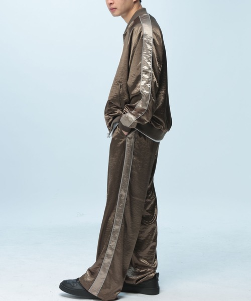 TESS (テス) セットアップ ジャージ サテン生地 SETUP サイドライン